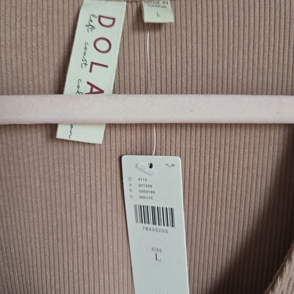 Anthropologie, New, Dolan Mauve Ruffle Blouson Sleeve Shirt Top, Size Large - Picture 10 of 12